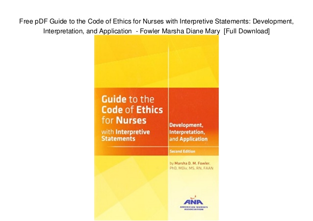 Ana code of ethics pdf